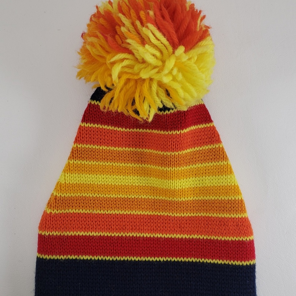 Vintage 80’s SMILEY Rainbow Striped 100% Wool Knit